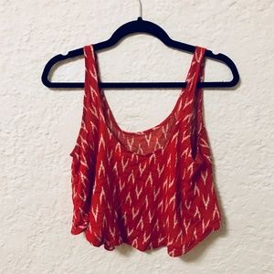 KIMCHI BLUE by Urban Outfitters Red Aztec Crop Top